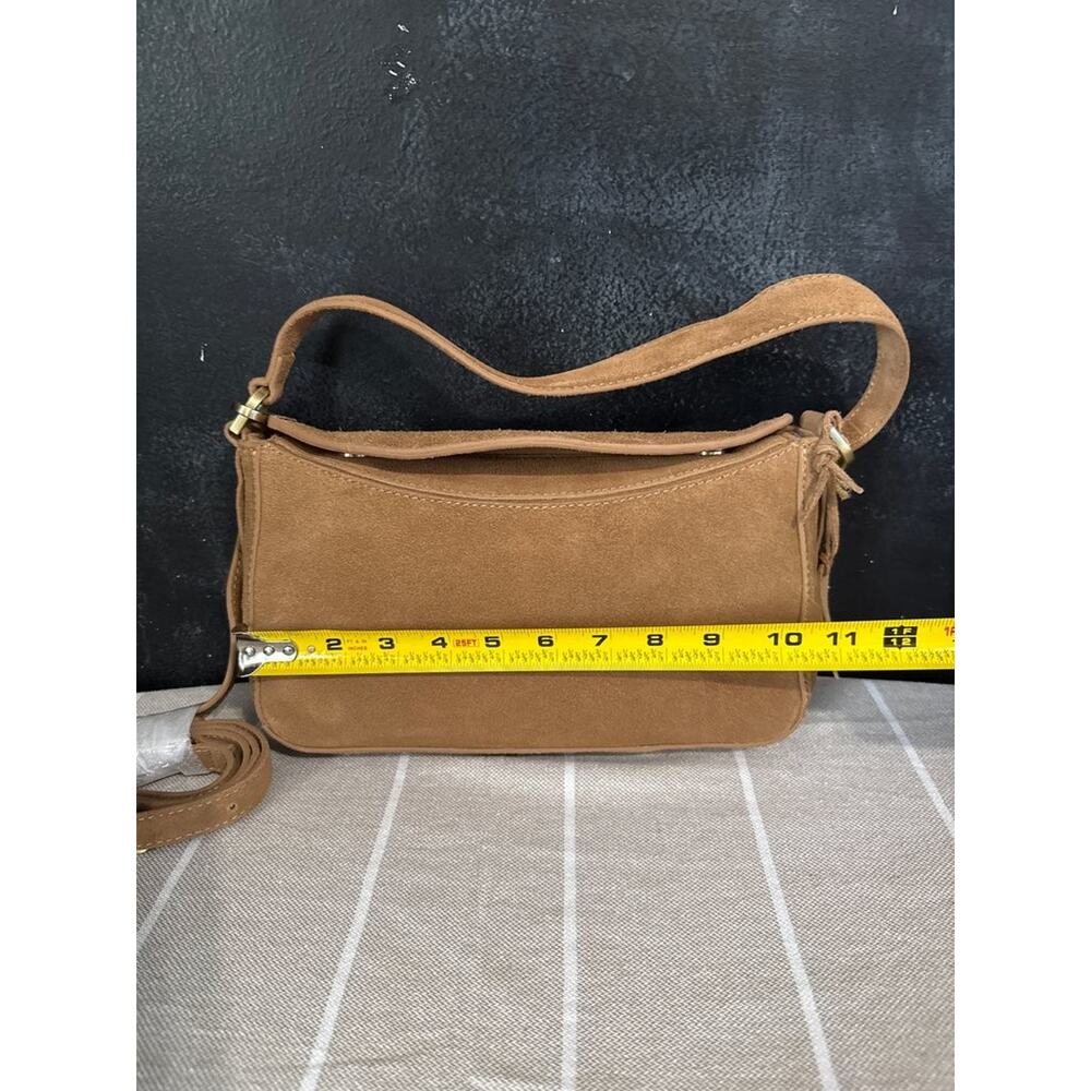 Vintage Style Genuine Suede Leather Shoulder Bag - Picture 5 of 7